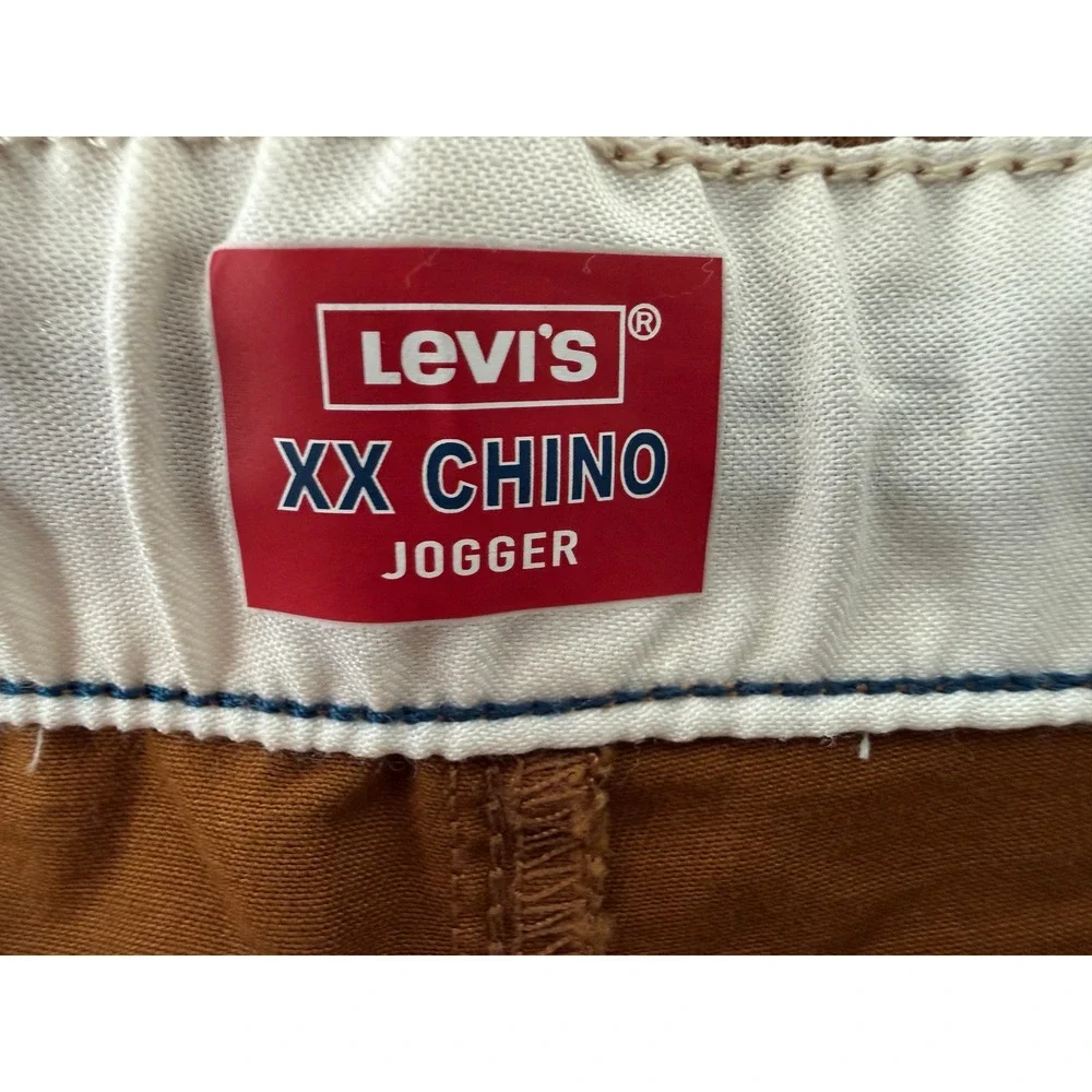 Levis XX Chino Jogger Mens XL Brown Tobacco Stretch Tapered Leg Pants NWT